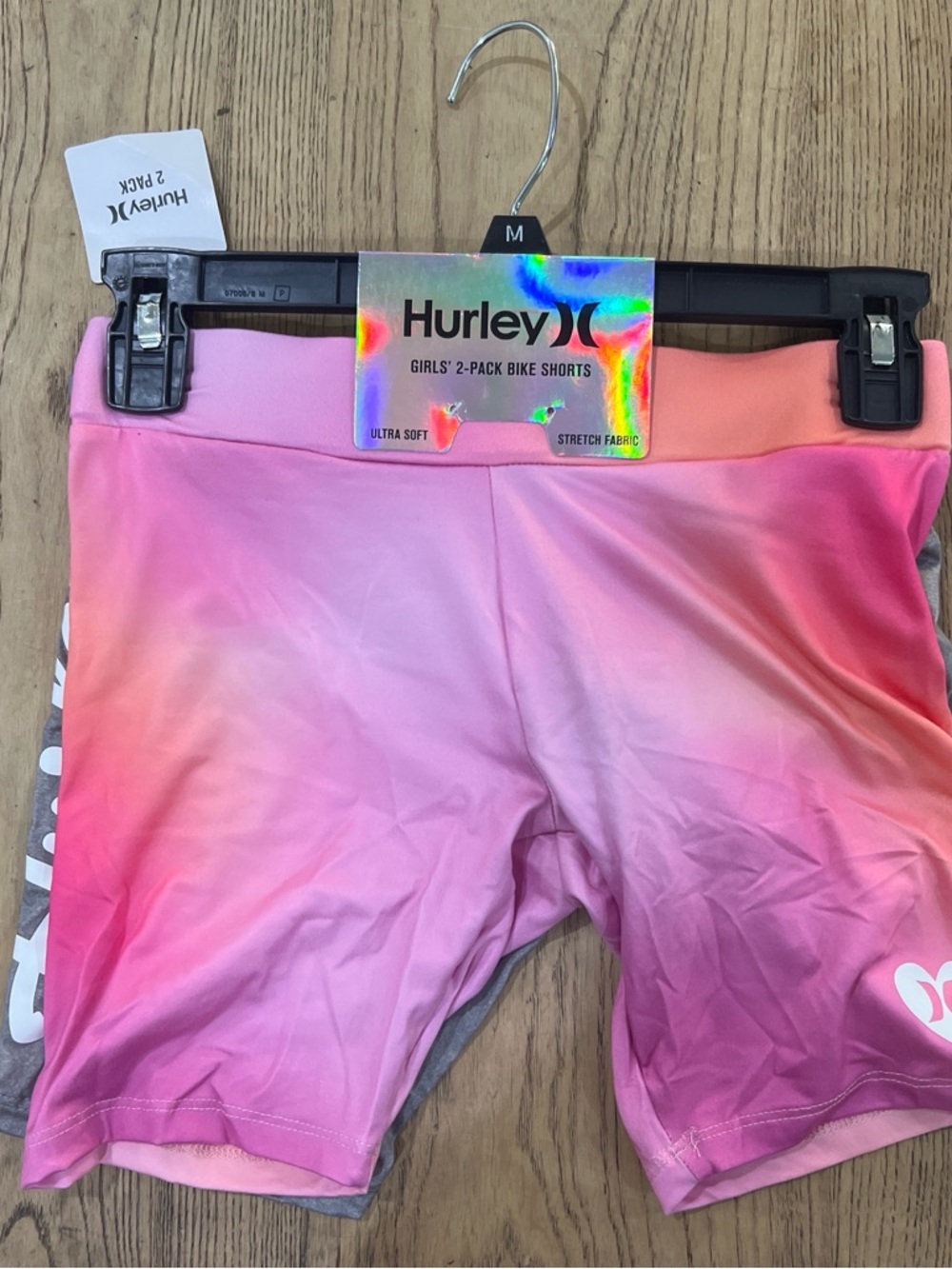 Hurley Girls Gradient Pink to Coral Bike Shorts